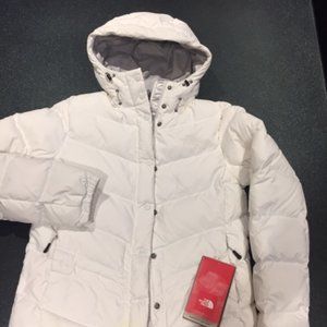 THE NORTH FACE WOMENS WHITE SKI WINTER JACKET NWT